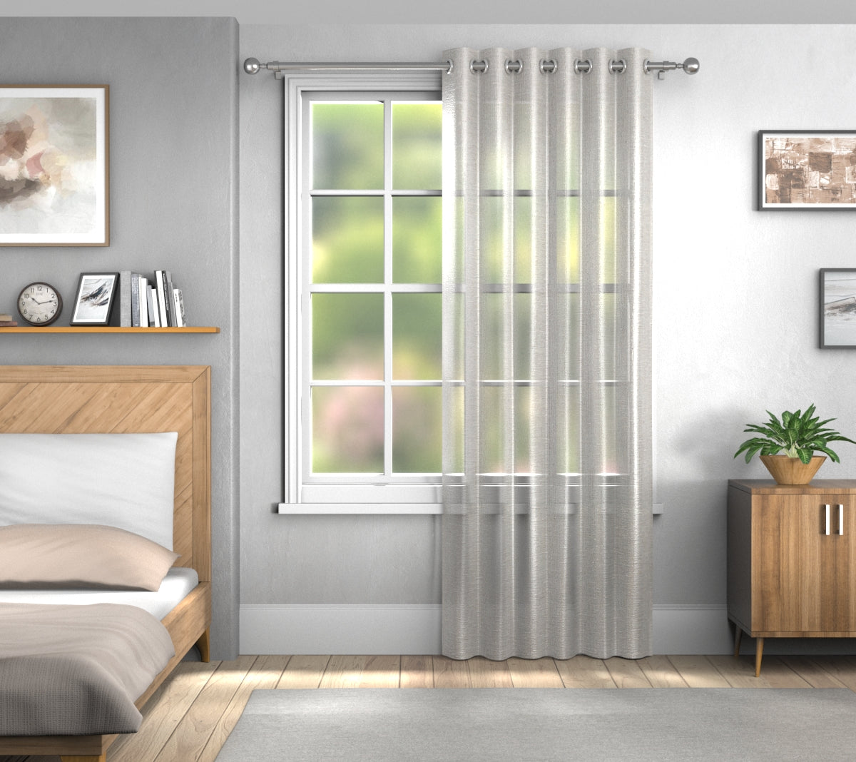 Vardo Travertine Eyelets Curtain