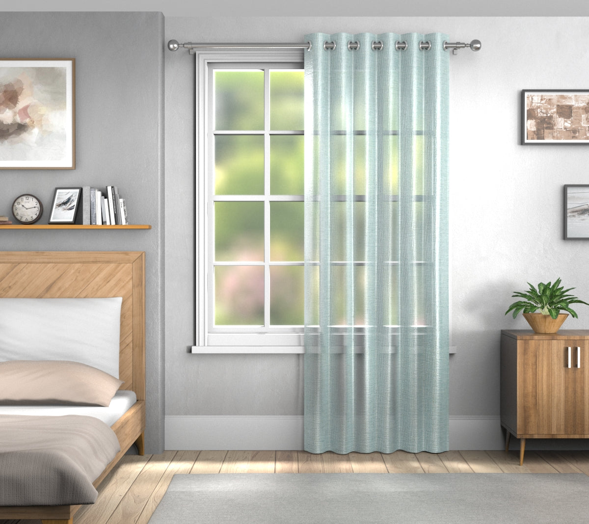 Vardo Petrol Eyelets Curtain