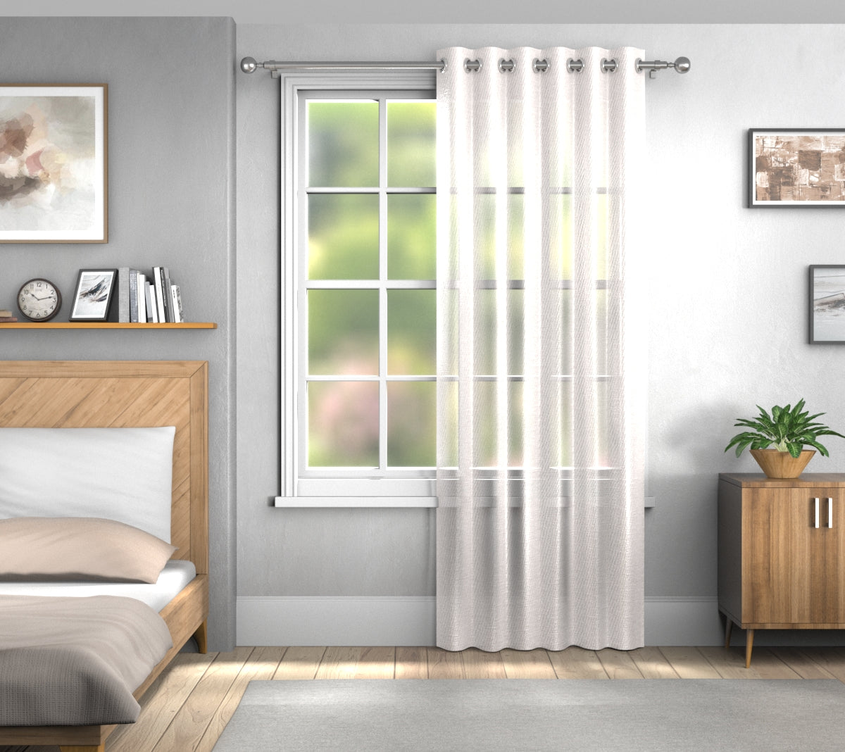 Vardo Chalk Eyelets Curtain