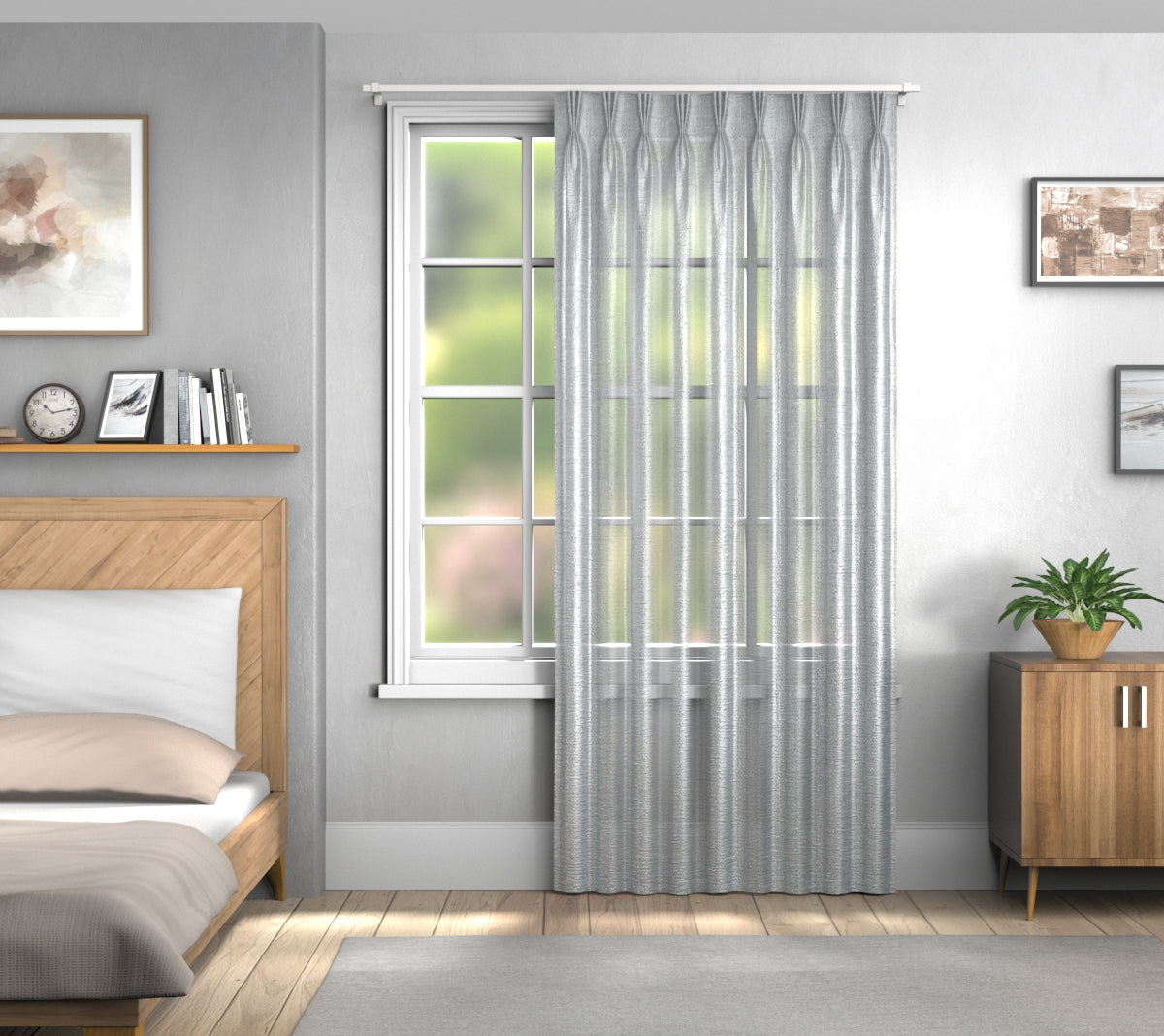 Vardo Basalt Triple Pleat Curtain