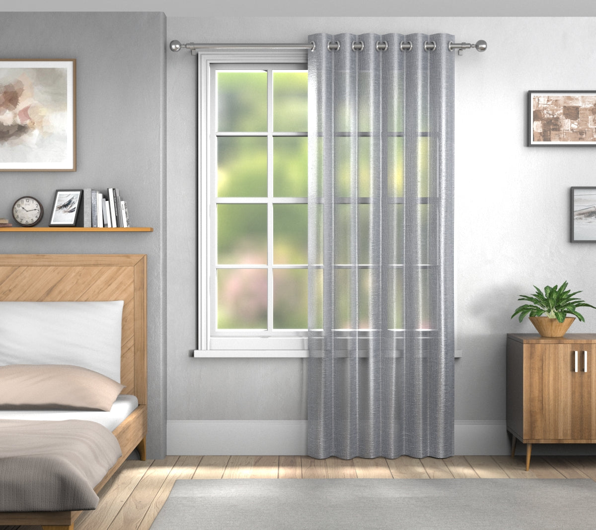 Vardo Chambray Eyelets Curtain