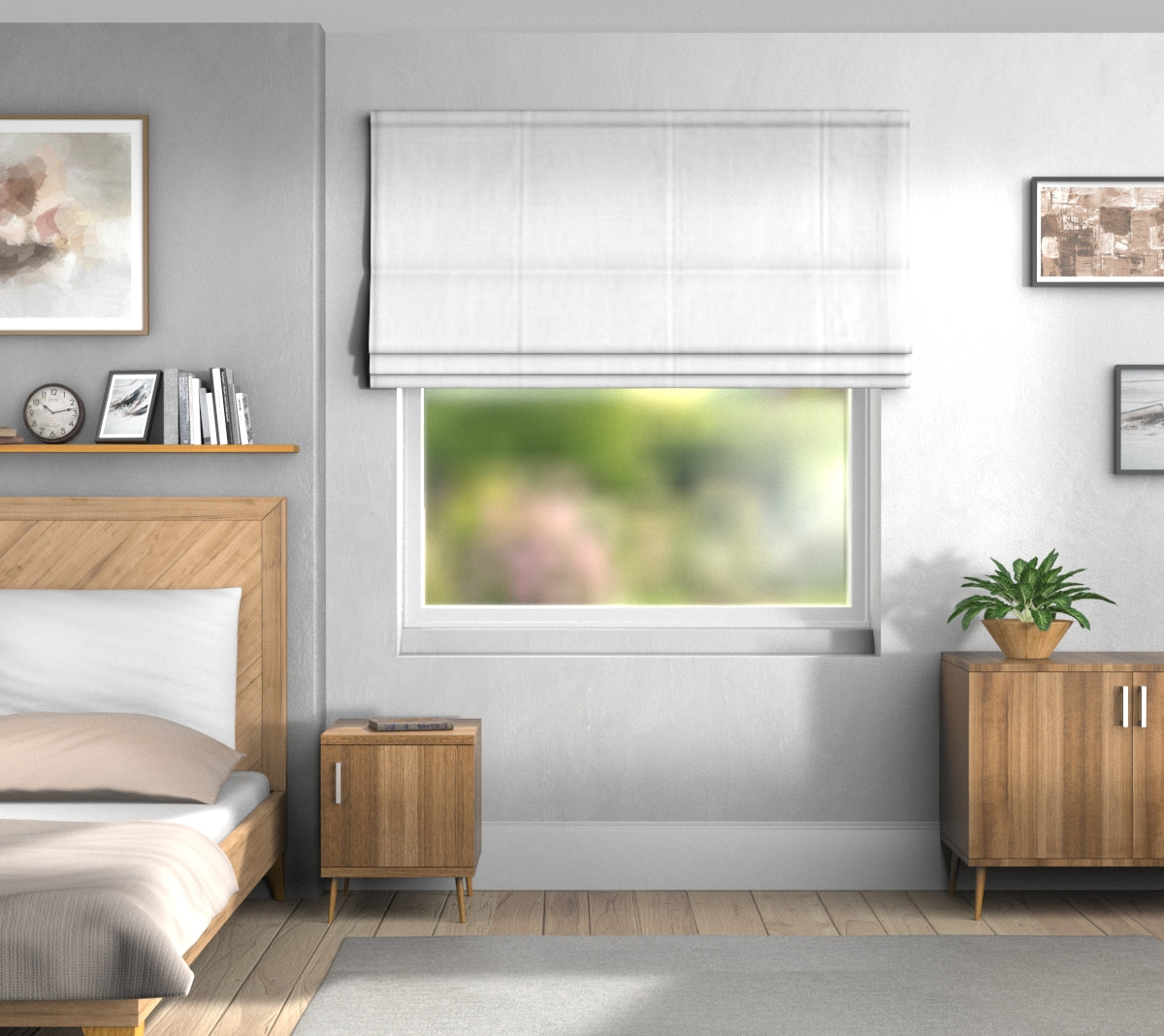 Vive Bright White Default Roman Blind