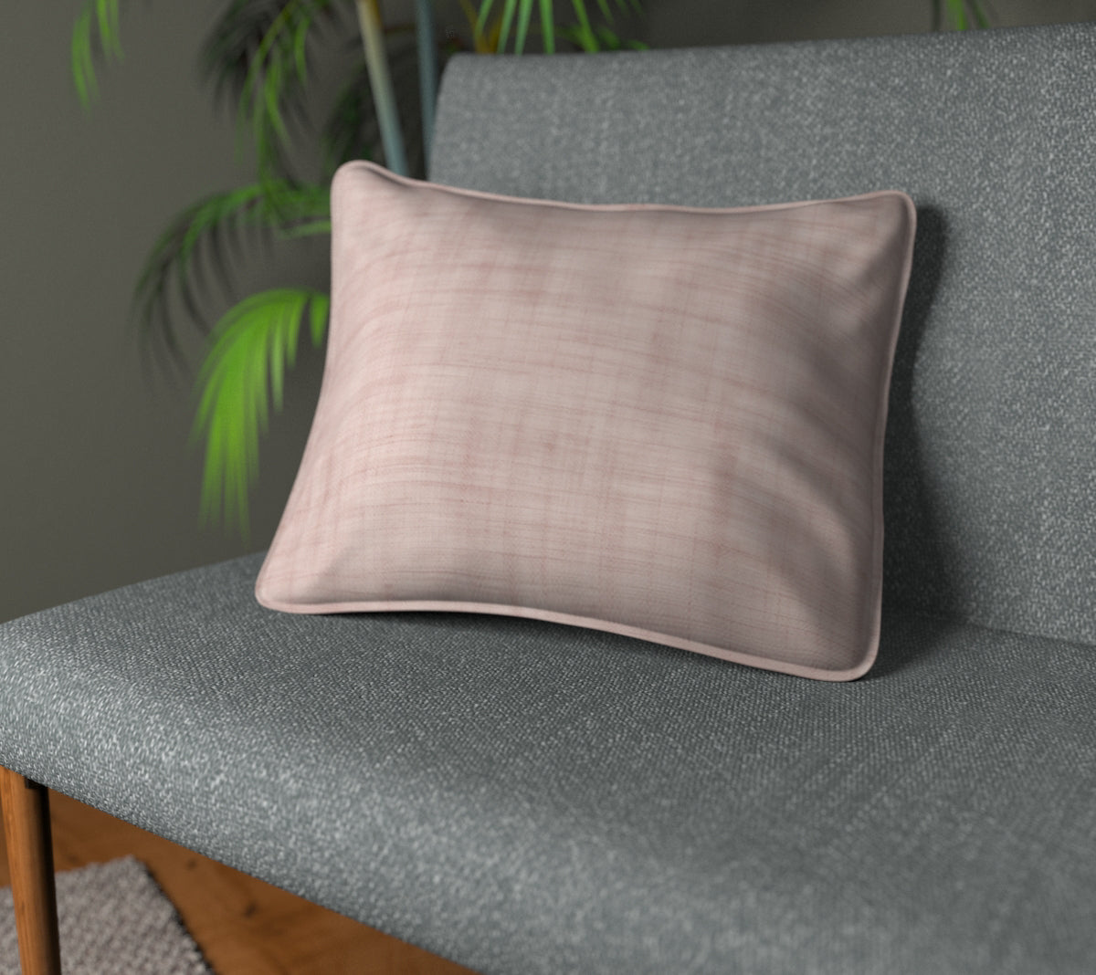 Vive Dusky Pink Piped Cushion