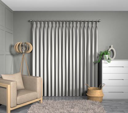 Vive Oyster Double Pleat Curtain