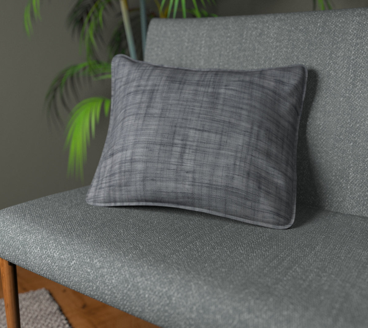 Vive Slate blue Piped Cushion