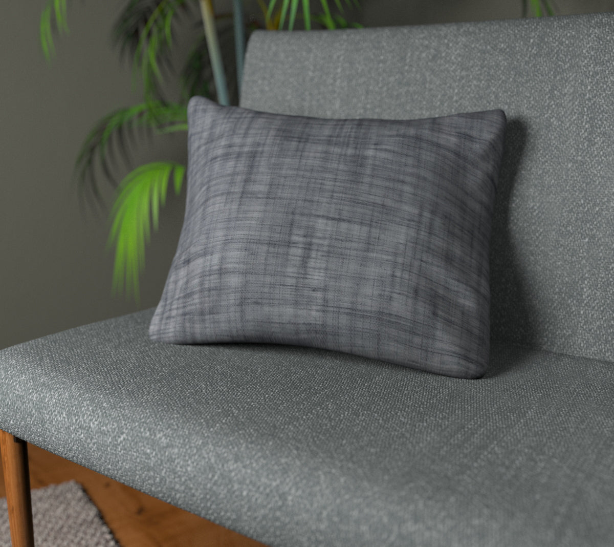 Vive Slate blue Plain Cushion