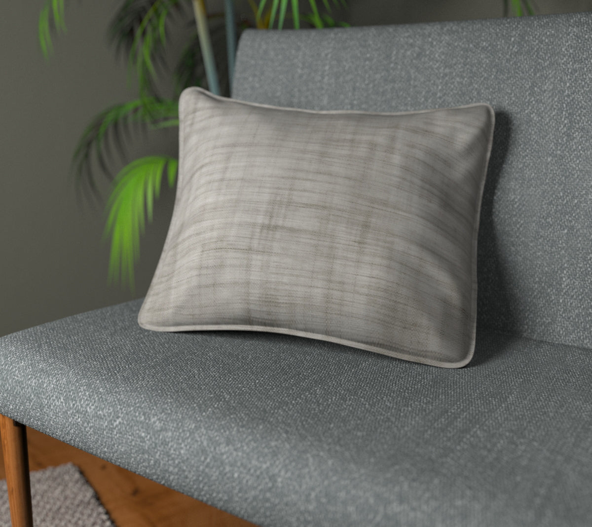 Vive Taupe Piped Cushion