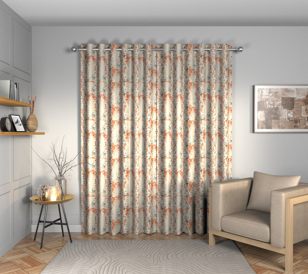 Hana Cinnamon Eyelets Curtain