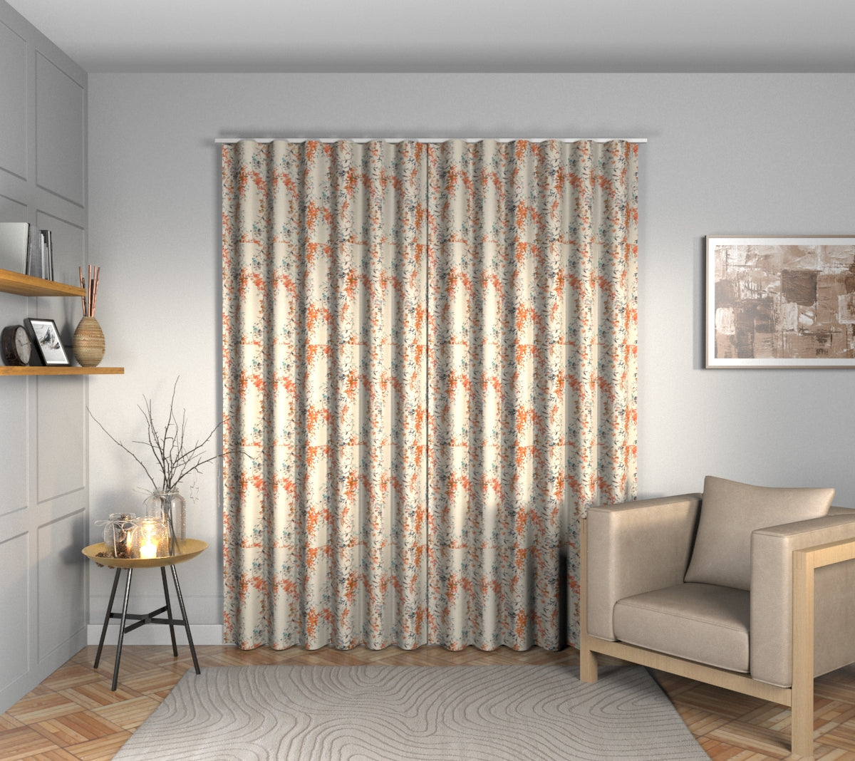 Hana Cinnamon Wave Curtain