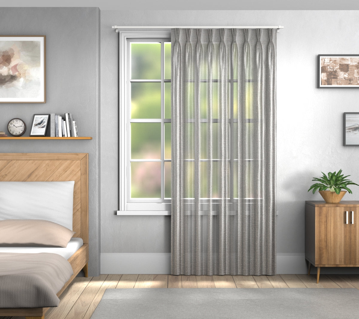 Vardo Pepper Triple Pleat Curtain