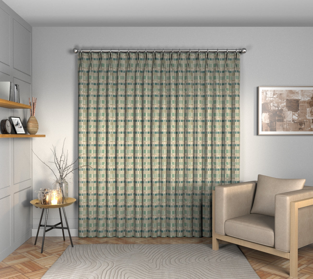 Maranta Eden Double Pleat Curtain