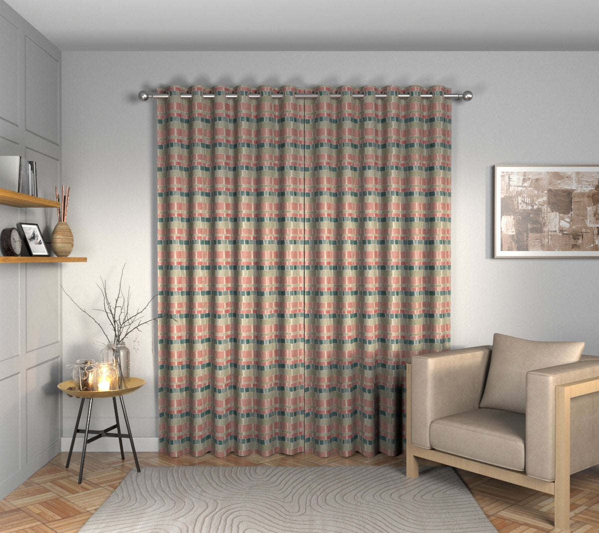 Maranta Flora Eyelets Curtain