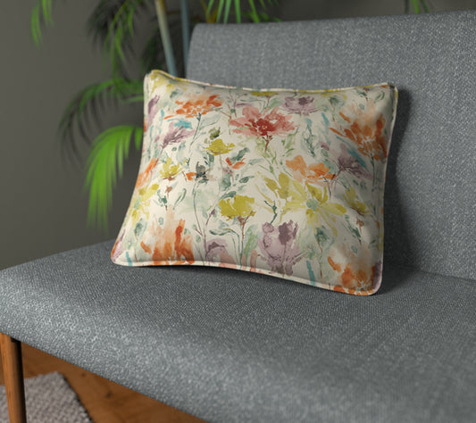 Water Meadow Clementine Piped Cushion