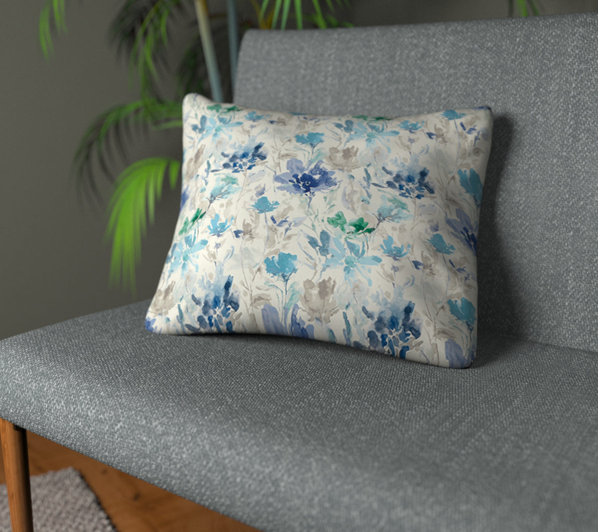 Water Meadow Cobalt Plain Cushion