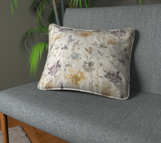 Water Meadow Cornflower Piped Cushion