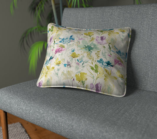 Water Meadow Jade Piped Cushion