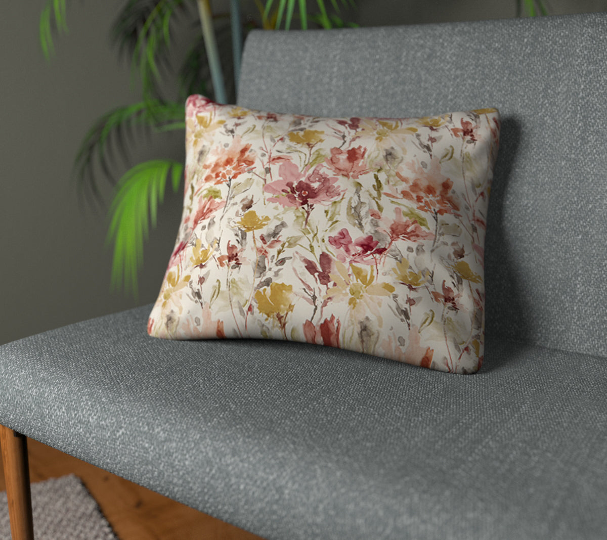 Water Meadow Rosewood Plain Cushion