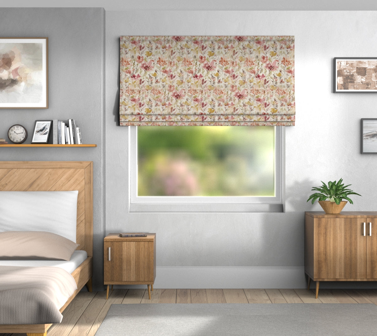 Water Meadow Rosewood Default Roman Blind