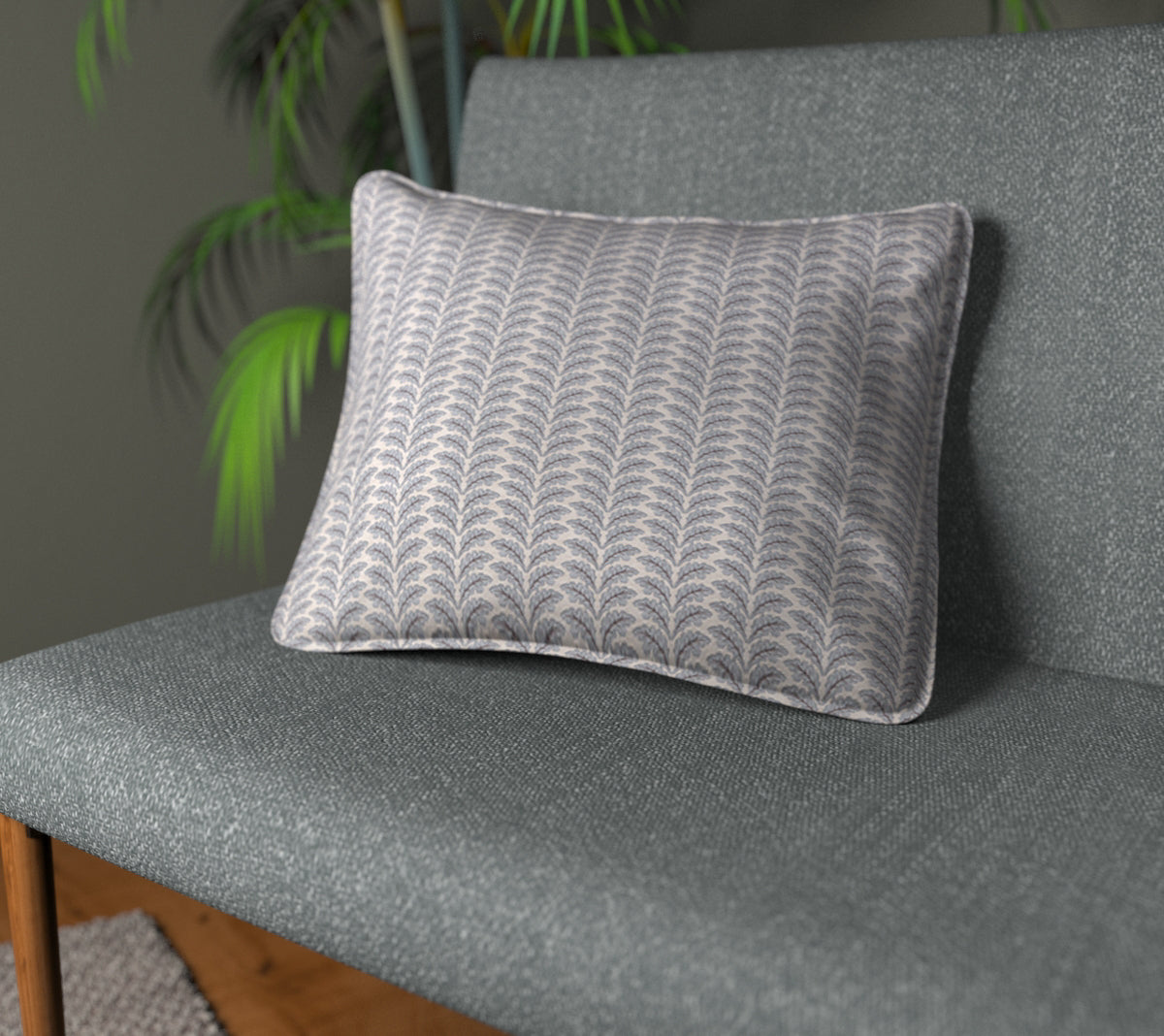 Woodcote Chrome Piped Cushion