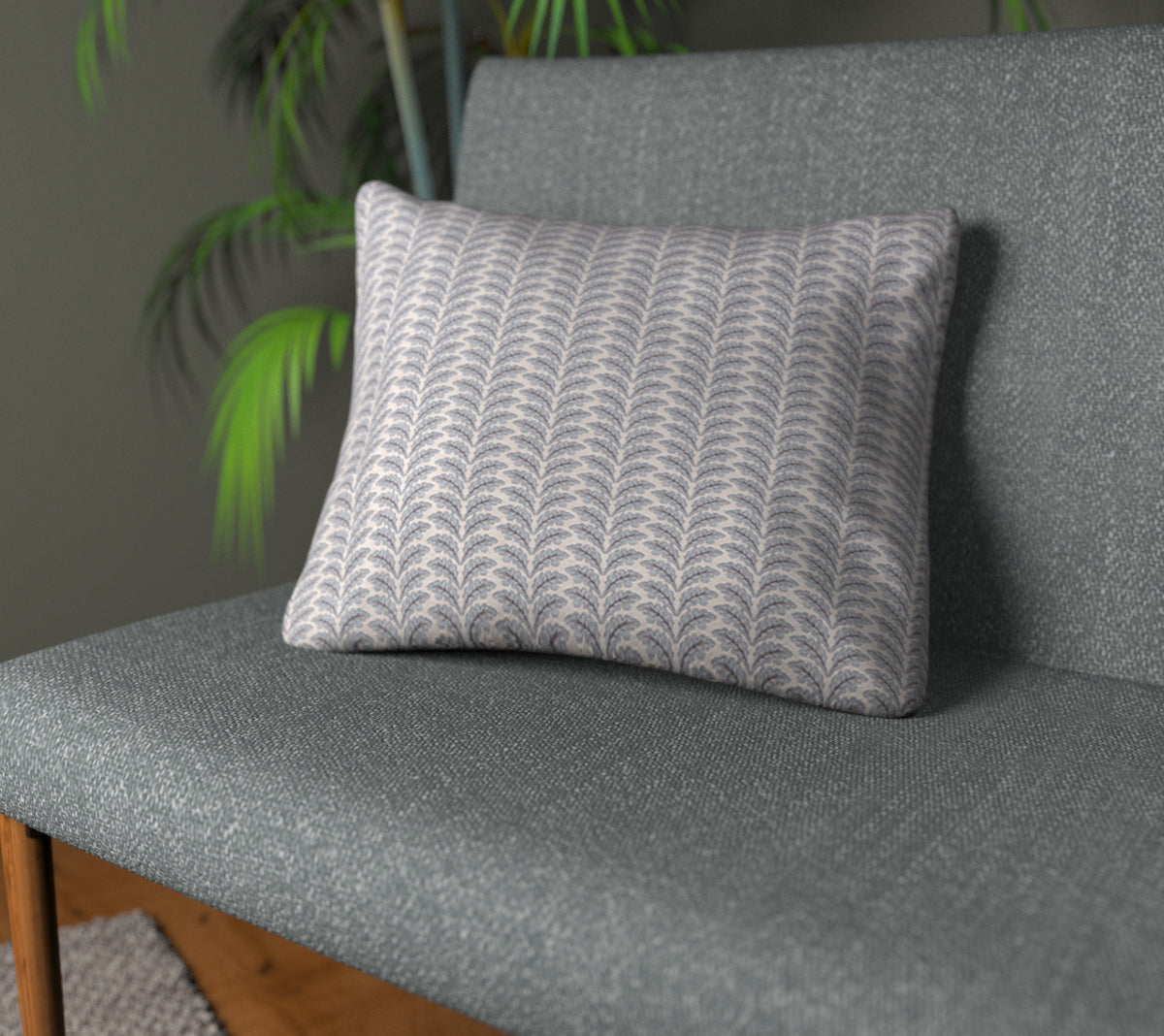 Woodcote Chrome Plain Cushion