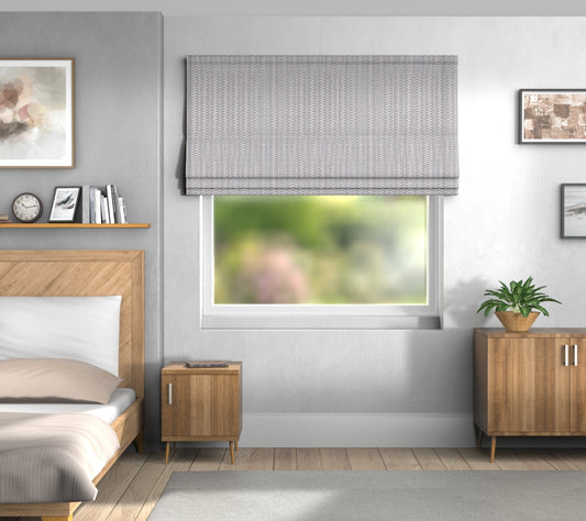 Woodcote Chrome Default Roman Blind