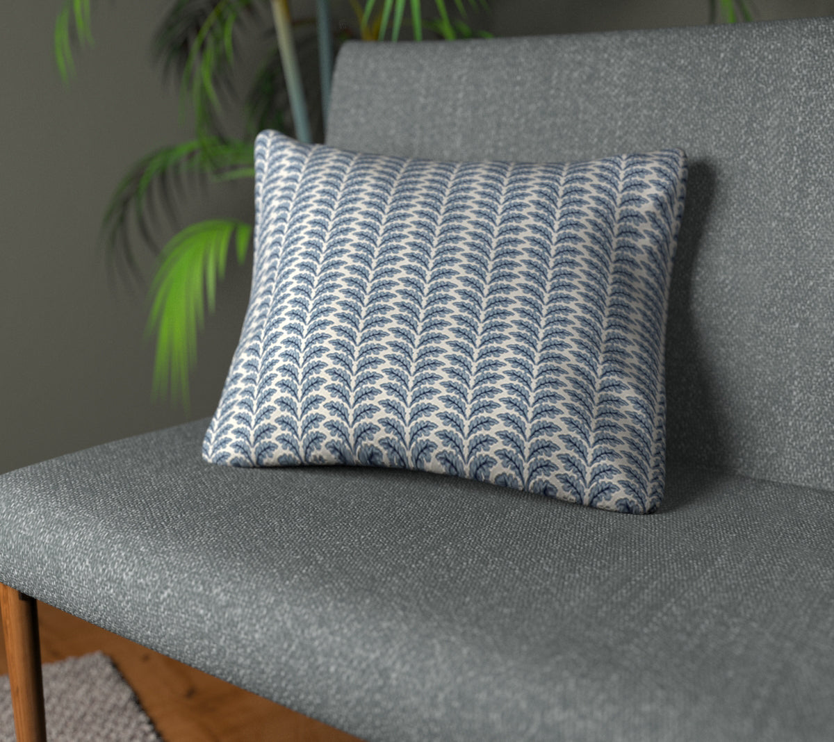 Woodcote Delft Plain Cushion