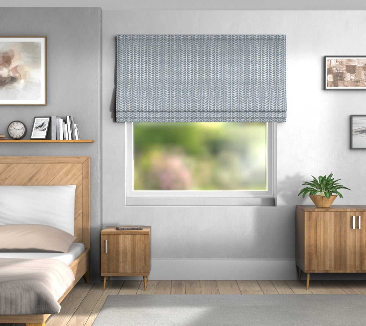 Woodcote Delft Default Roman Blind