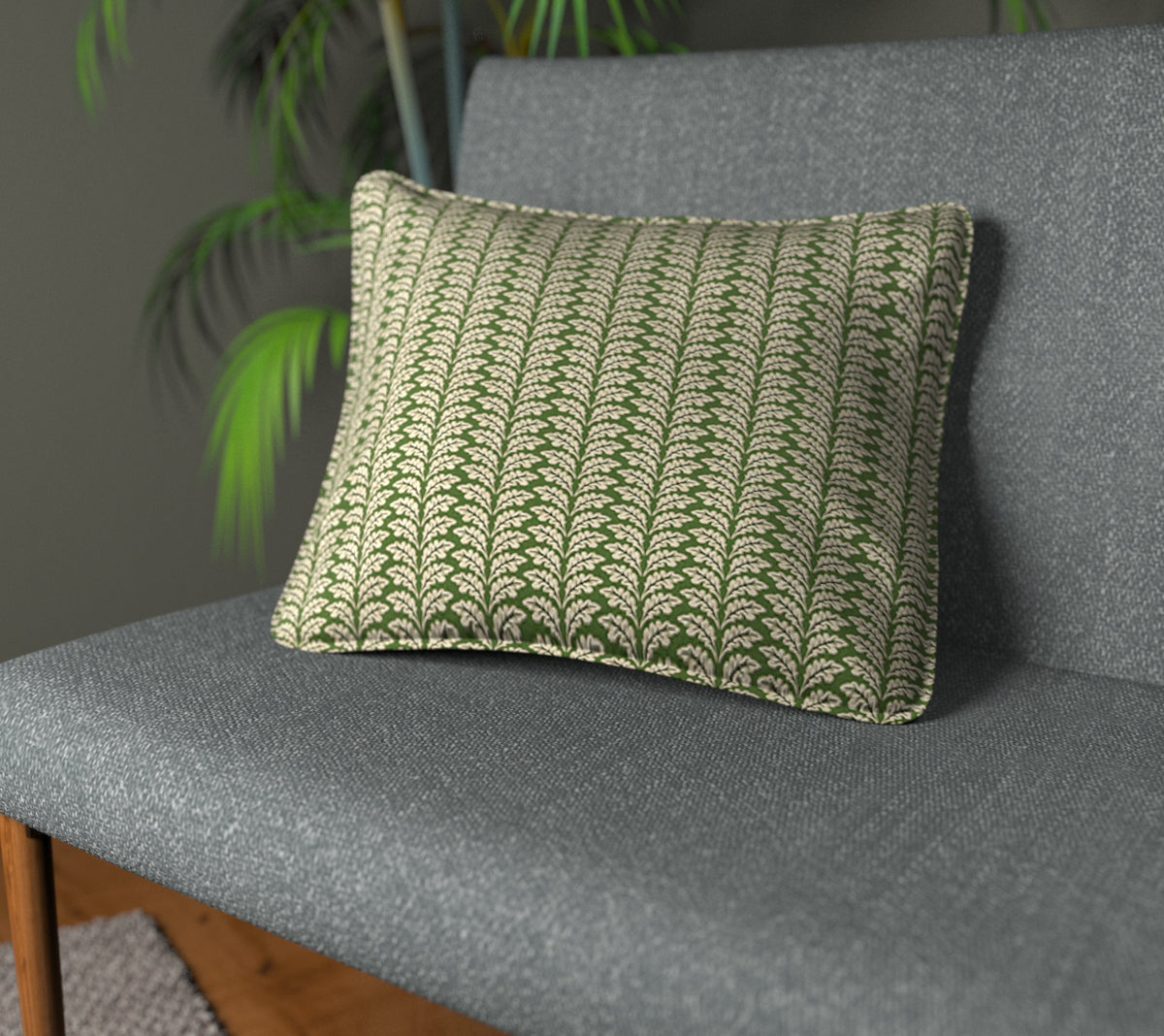 Woodcote Forest Piped Cushion