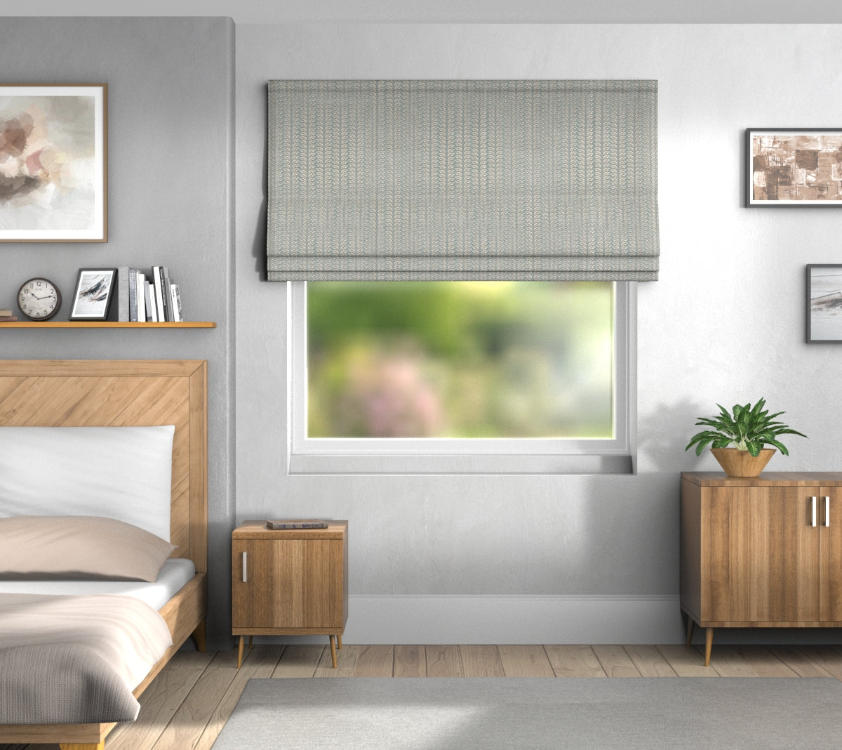Woodcote Glacier Default Roman Blind