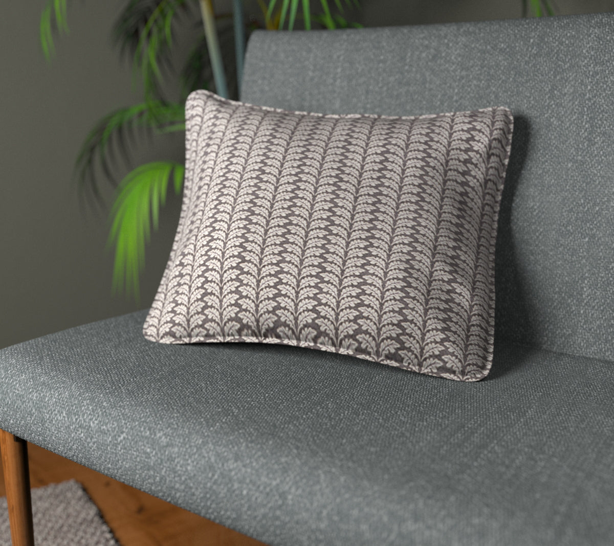 Woodcote Lava Piped Cushion