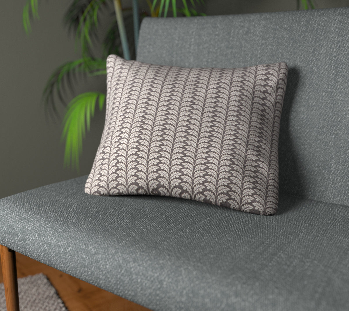 Woodcote Lava Plain Cushion