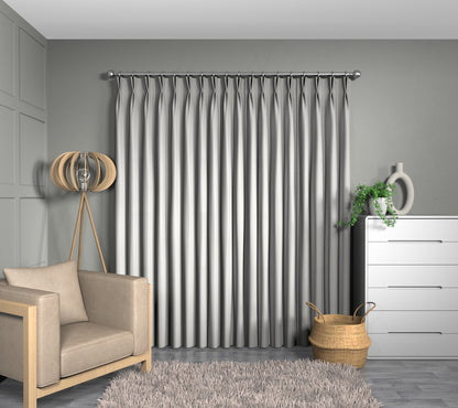 Wyre Ivory Double Pleat Curtain