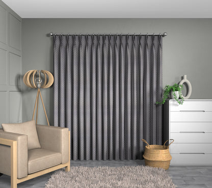 Wyre Midnight Double Pleat Curtain