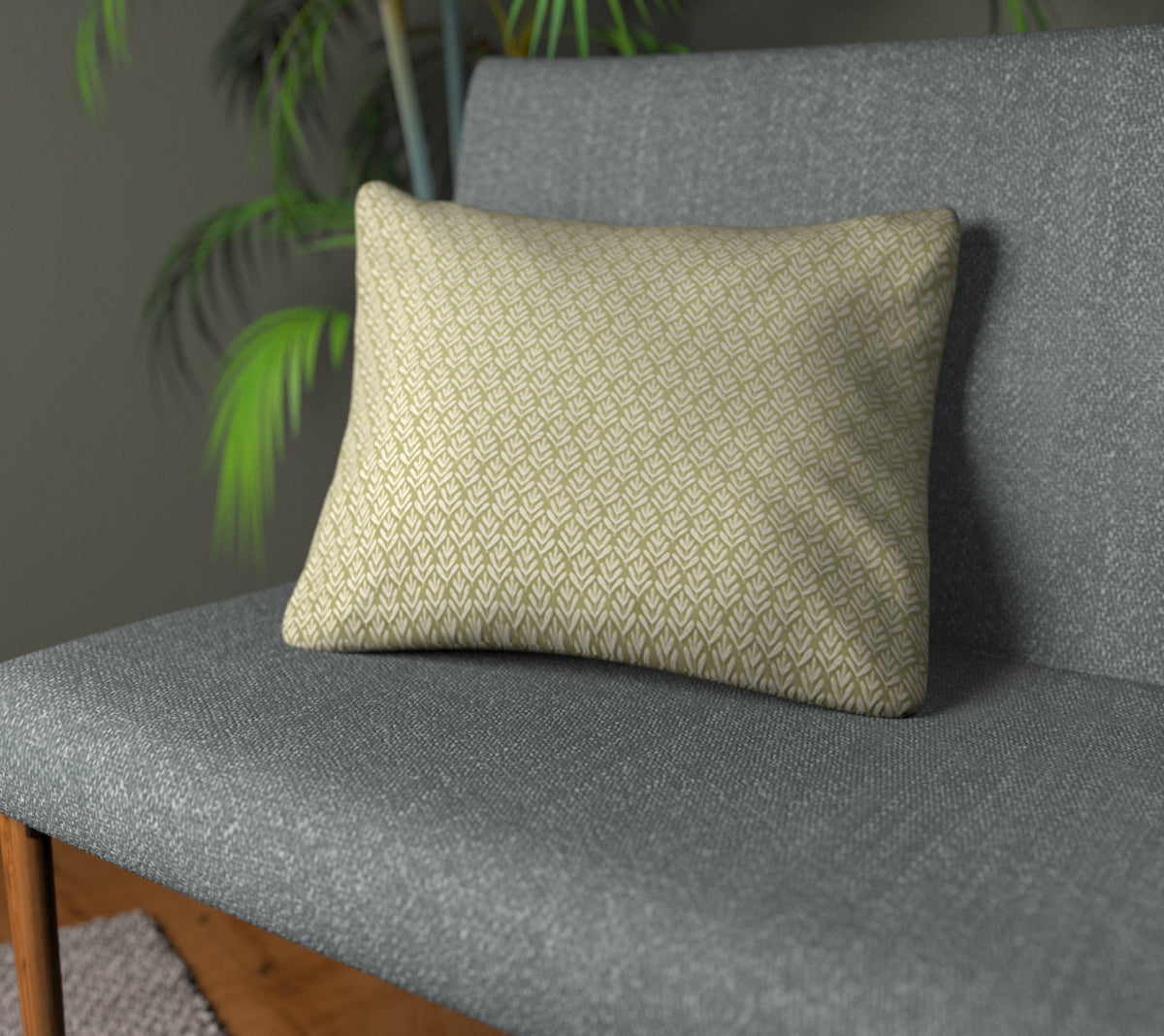 Wyre Sage Plain Cushion