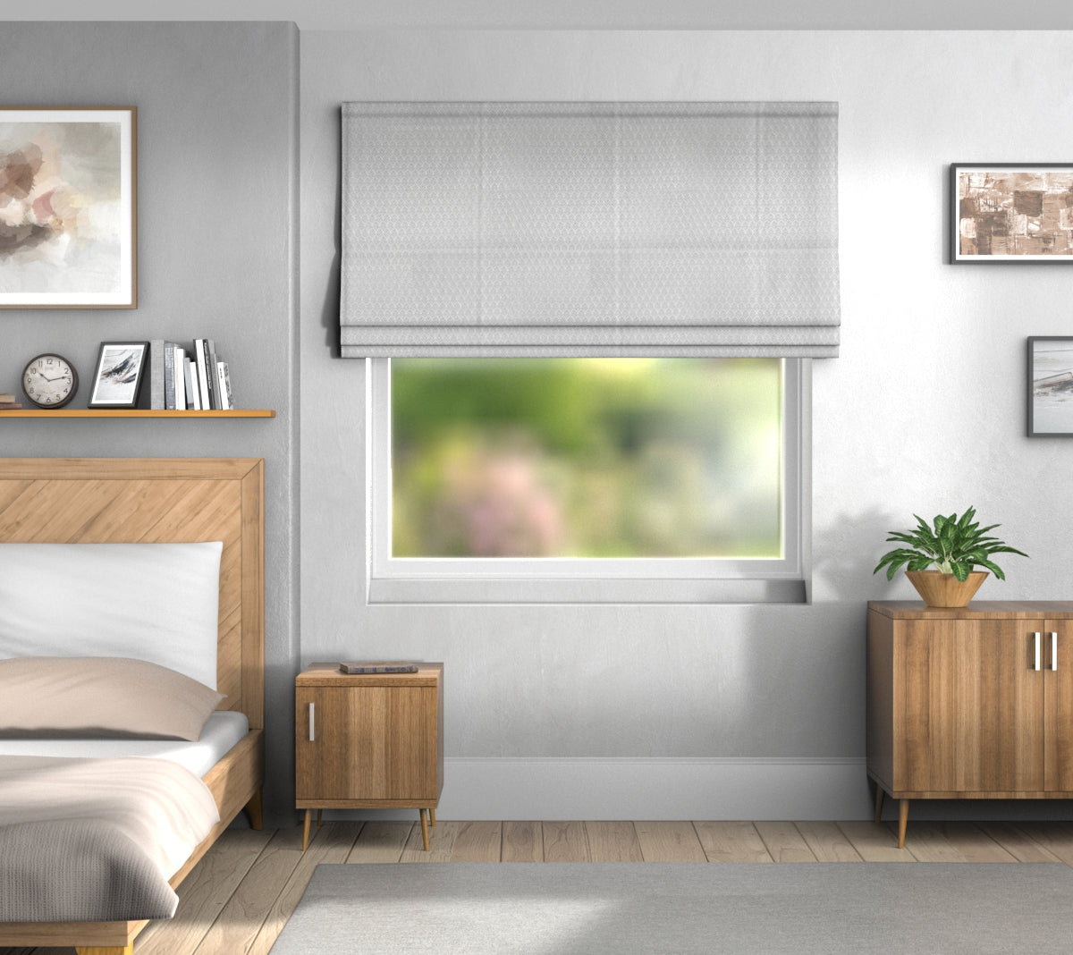 Wyre Silver Default Roman Blind