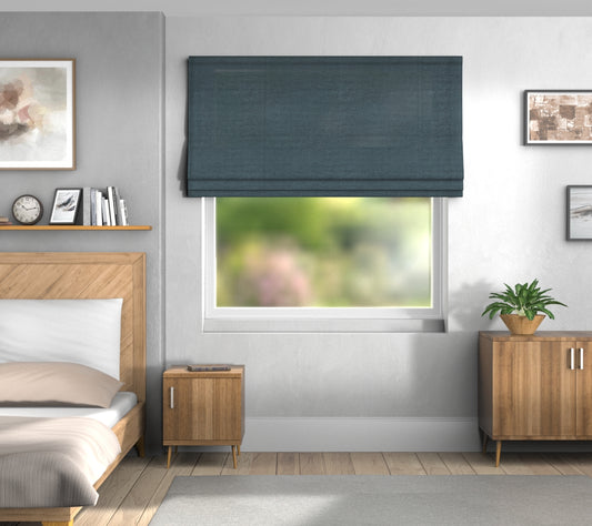 Zoya Blue Default Roman Blind