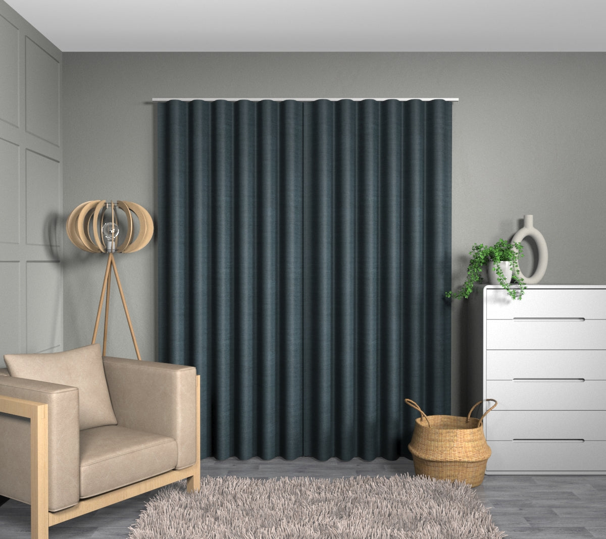 Zoya Blue Wave Curtain