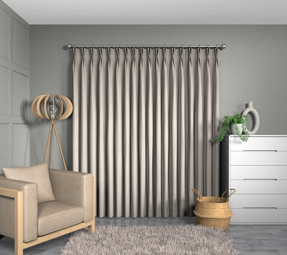 Zoya Cream Double Pleat Curtain
