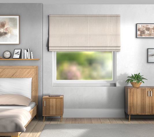 Zoya Cream Default Roman Blind