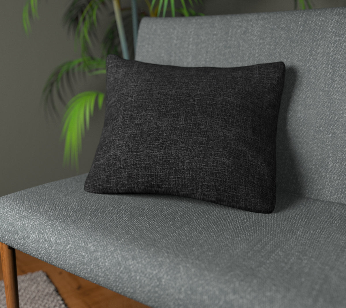 Zoya Ebony Plain Cushion