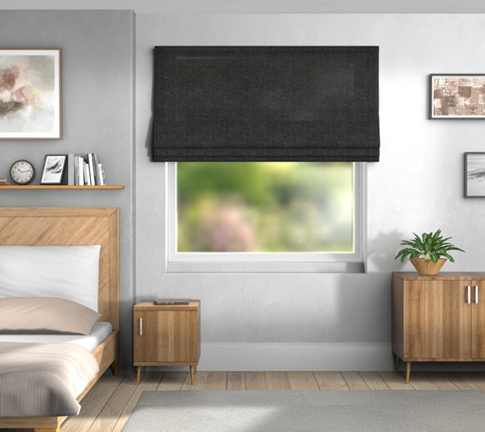 Zoya Ebony Default Roman Blind