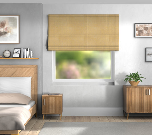 Zoya Yellow Default Roman Blind