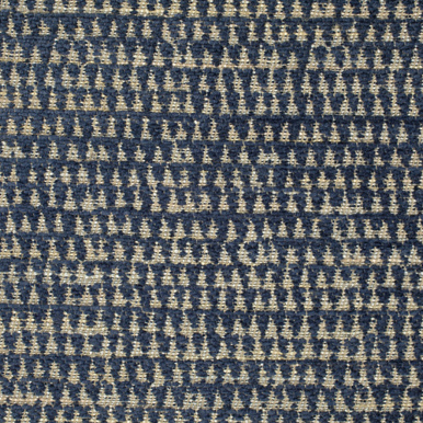 A small swatch showing a sample of the fabric with name 'Merrington Indigo'